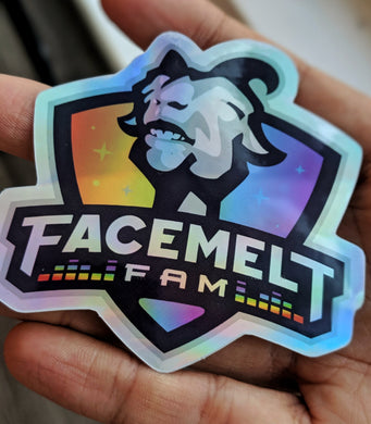 Facemelt Fam Holographic Sticker